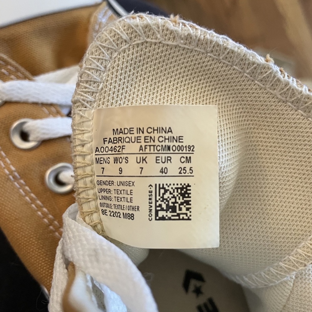 CONVERSE Chuck Taylor All Star Women’s Shoes High Top Mustard Tan Sneakers 9 - Picture 12 of 12